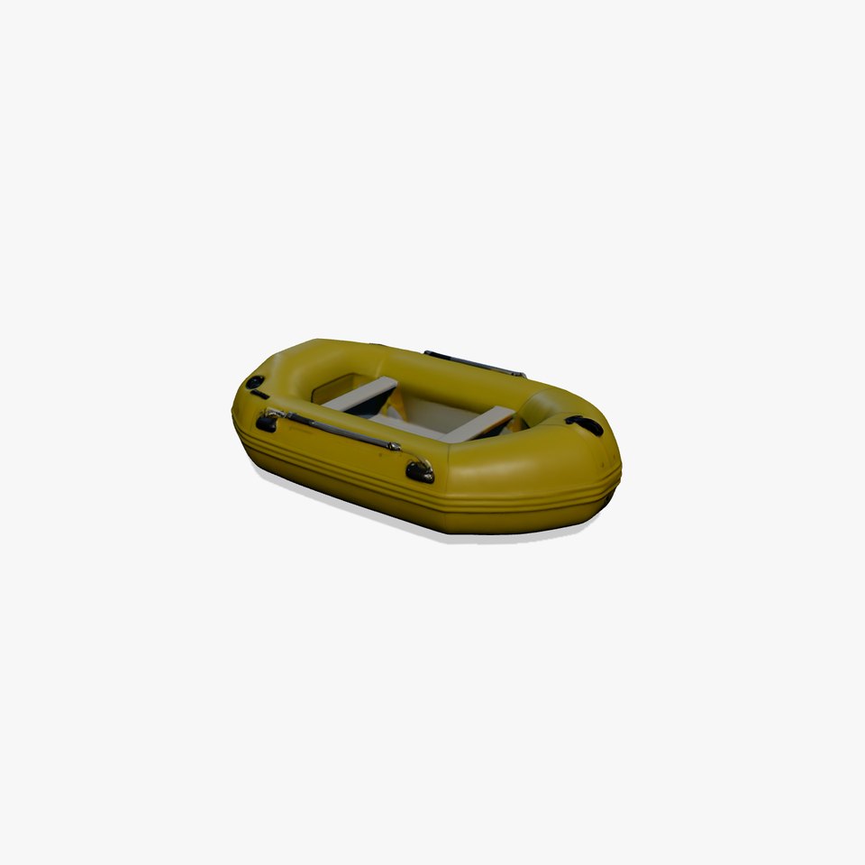 Yellow Inflatable Raft model pack